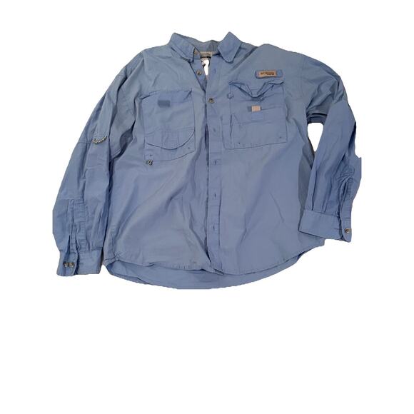 Columbia Other - Columbia PFG Men's Size S Button Down Shirt Vented Performance Fishing Gear Blue